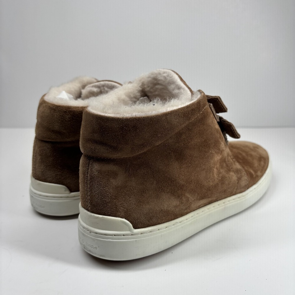 Rag & Bone Kent Desert Shearling Women's 9/39 Brown Suede ‎ Sneaker Booties - Picture 12 of 16